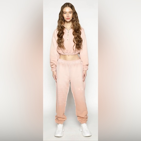 NEW BOYS LIE CAUGHT BLUSHING QUARTER ZIP | BLUSH TIE DYE - Picture 5 of 15